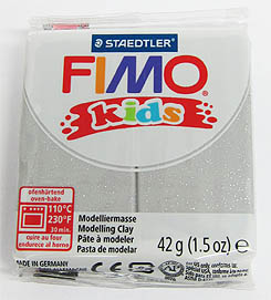 Fimo Kids 42g glitter silber